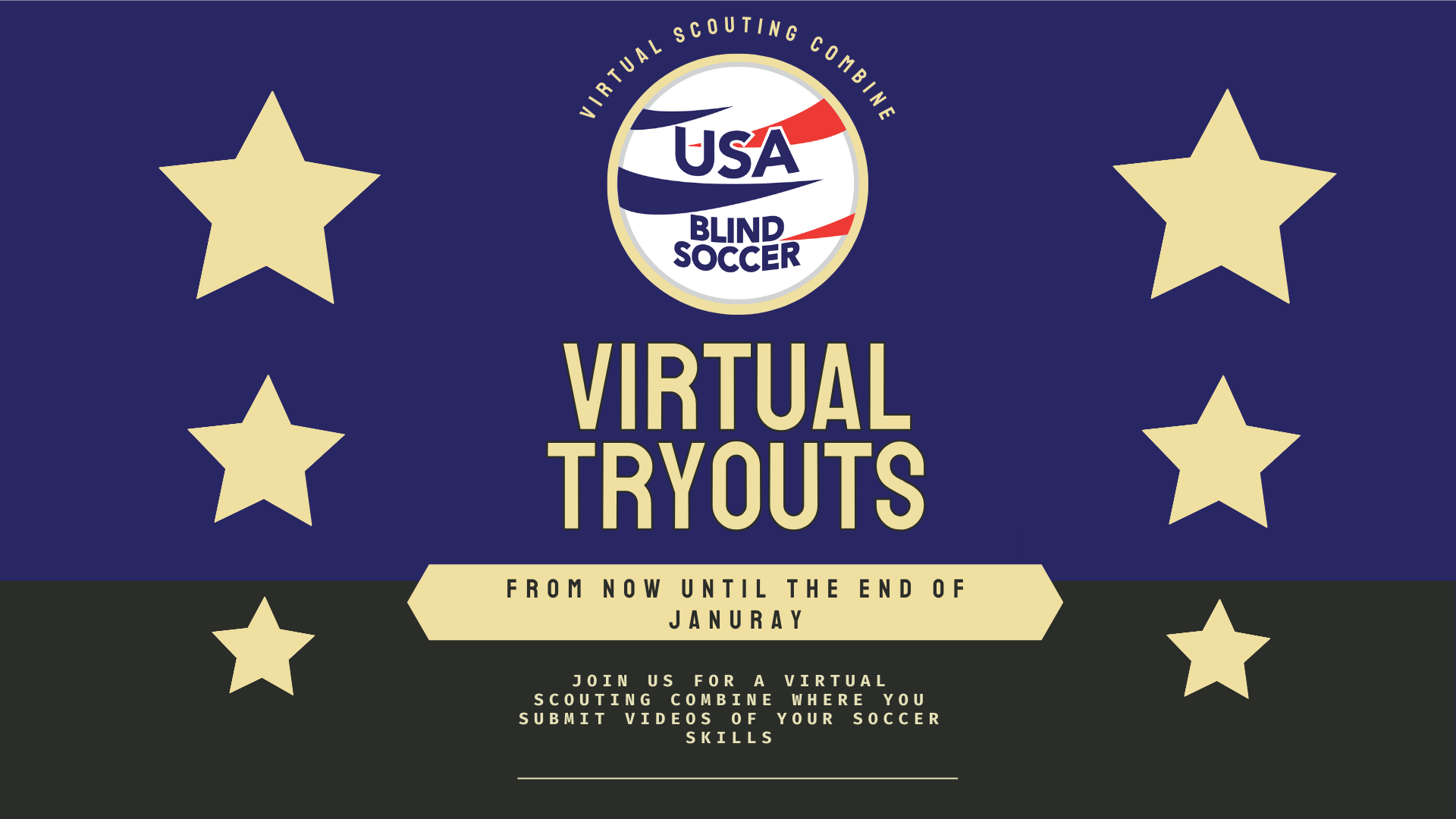 USA Goalball Virtual Tryouts December 1 - January 31st