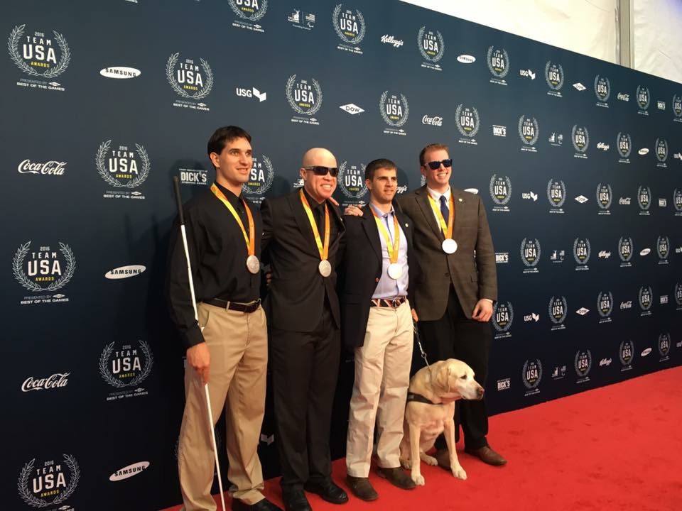 Tyler Merren, Daryl Walker, Matt Simpson and Andy Jenks pose for a photo at the Team USA Awards.